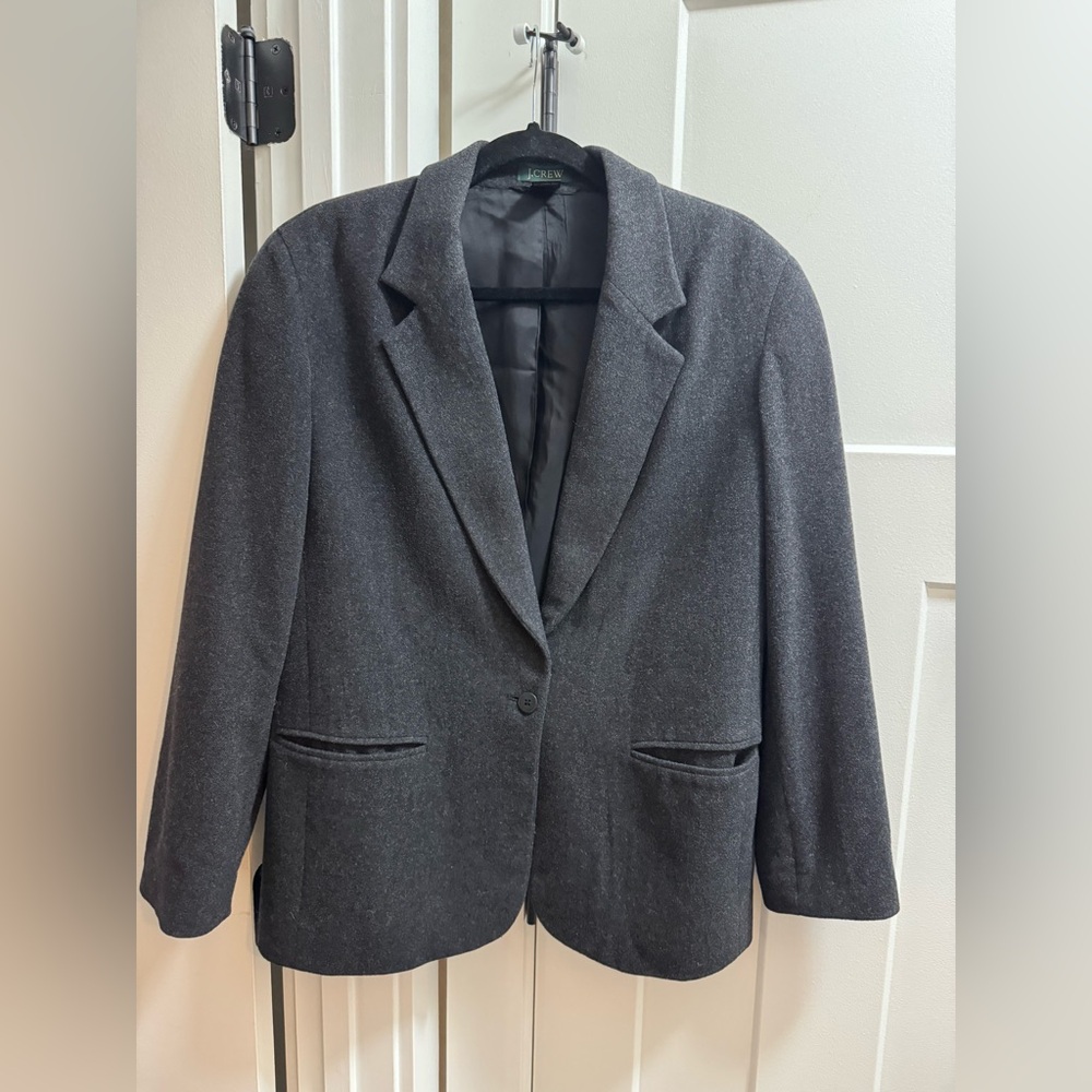 J.Crew Oversized Wool-Cashmere blende blazer Sz. 8